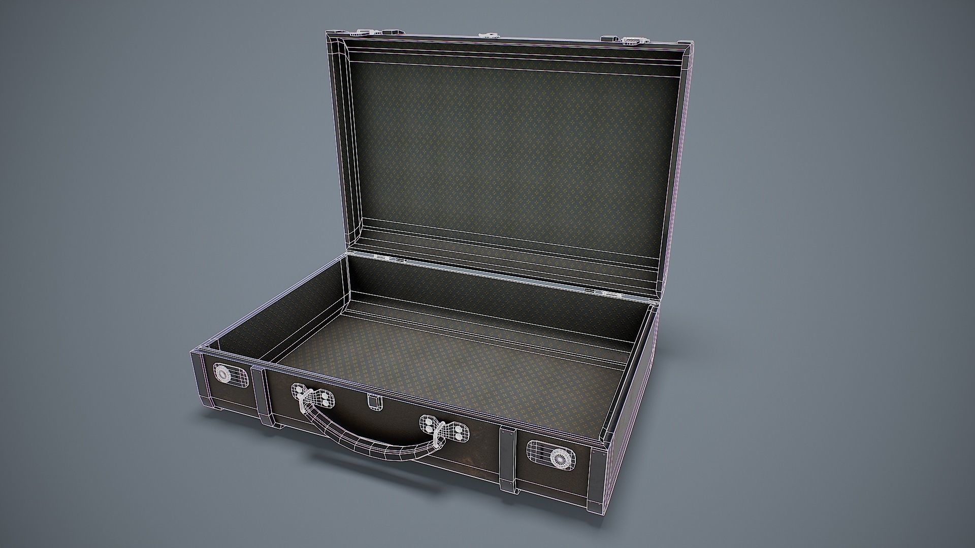 Suitcase 3d model Low-poly 3D model_4
