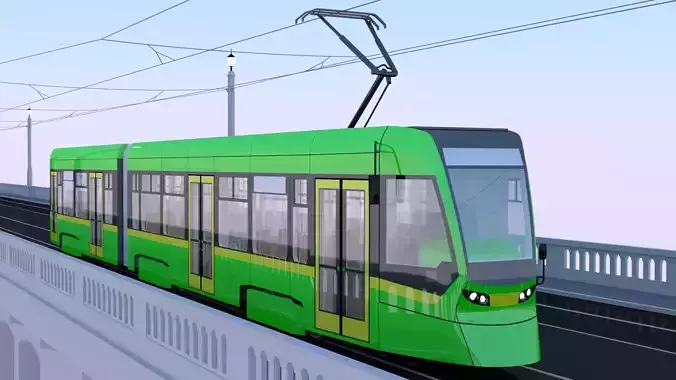 Bridge with Stadler tram