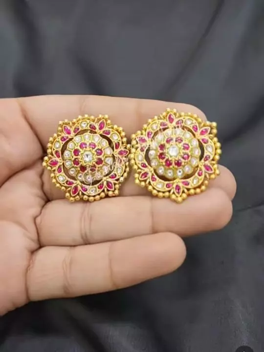 Kundan Earring - Jadau Tops Model No2 3D print model