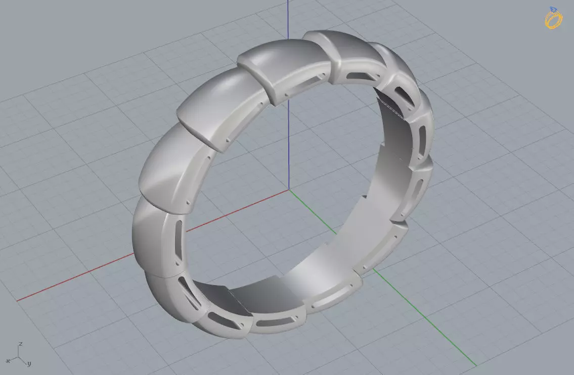 Snake Ring 3D print model_0