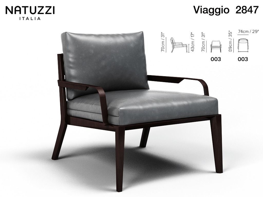 Armchair Viaggio Natuzzi 3D model