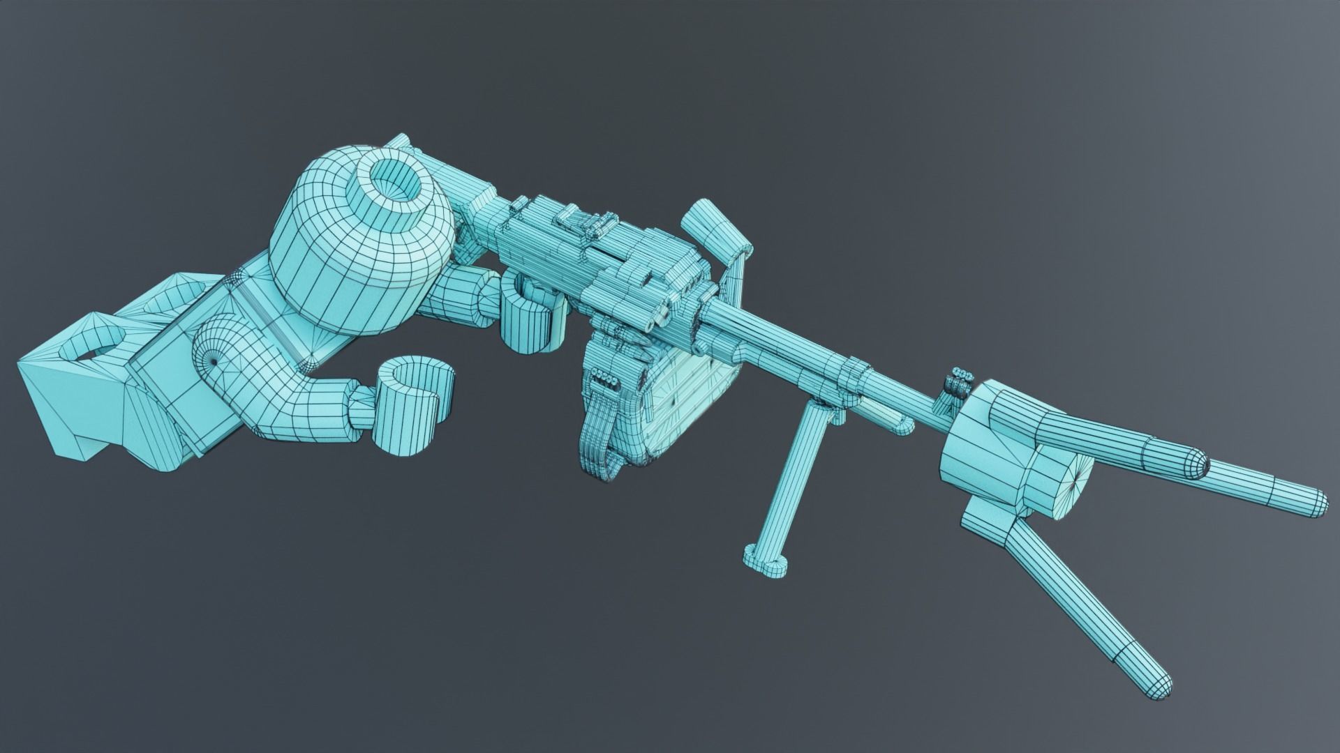 Lego Zombie attack on police station 3D model_40