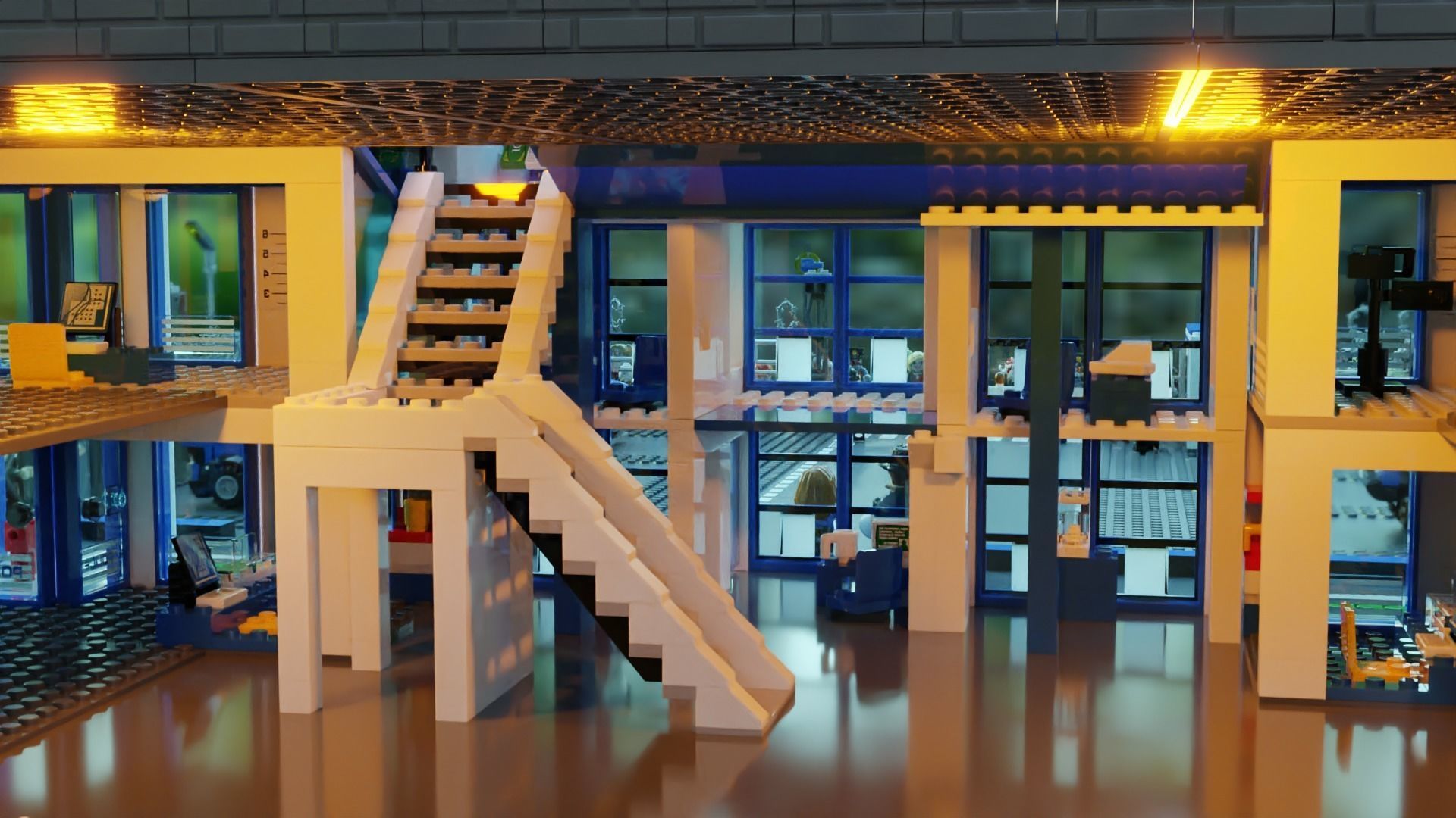 Lego Zombie attack on police station 3D model_33