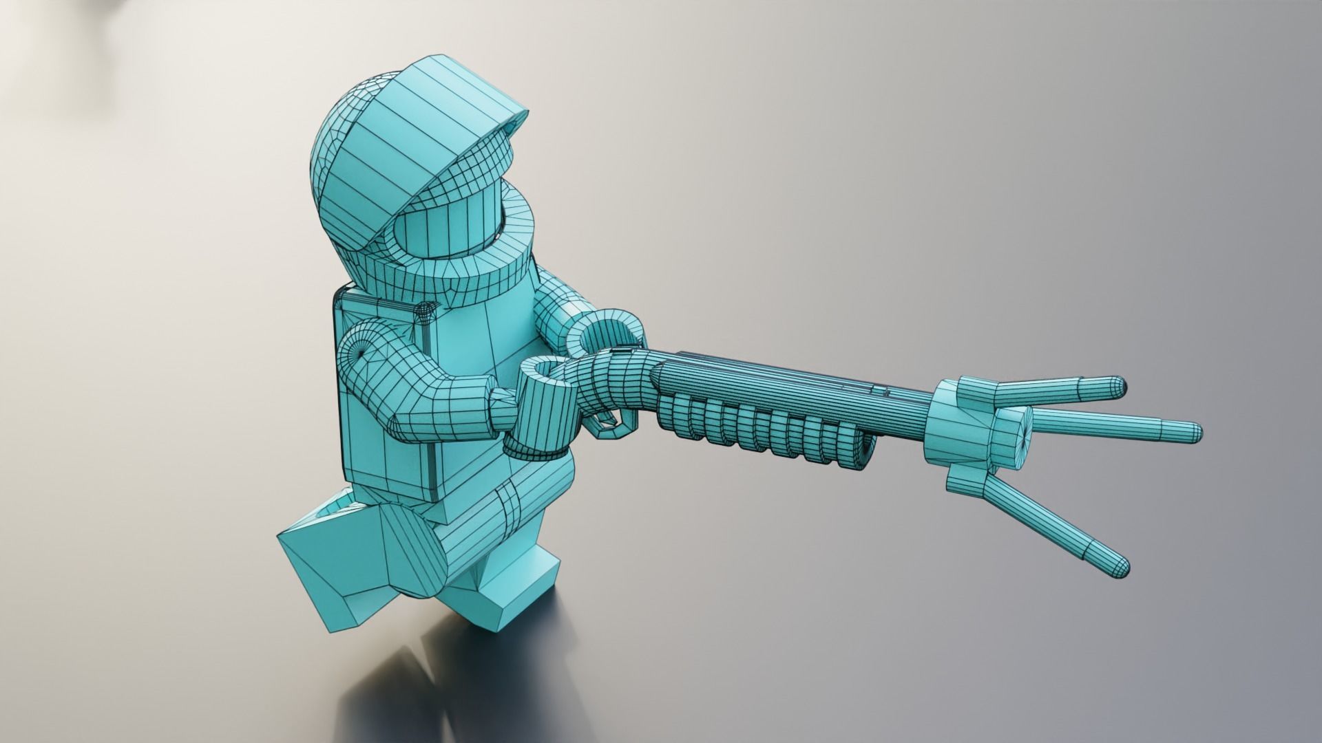 Lego Zombie attack on police station 3D model_42