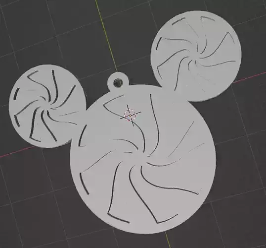 Mickey Christmas Tree Ornament Peppermint