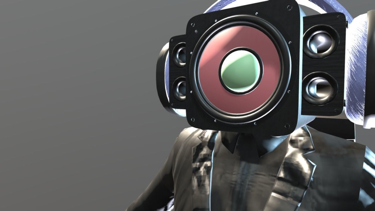 Speakerman Woman 3D model_1