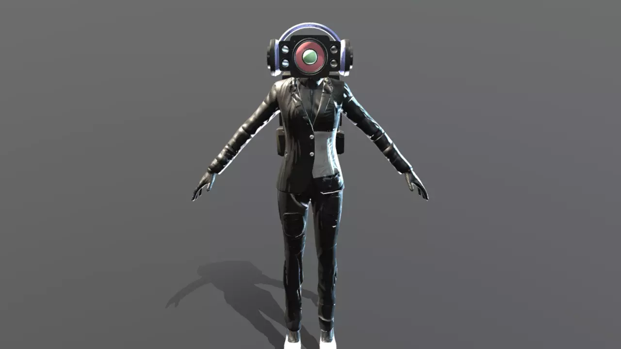 Speakerman Woman 3D model_0