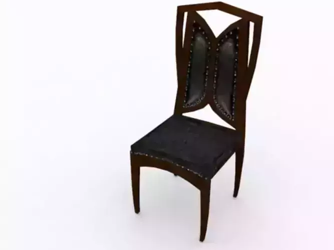 ChairWood chair Low-poly 3D model