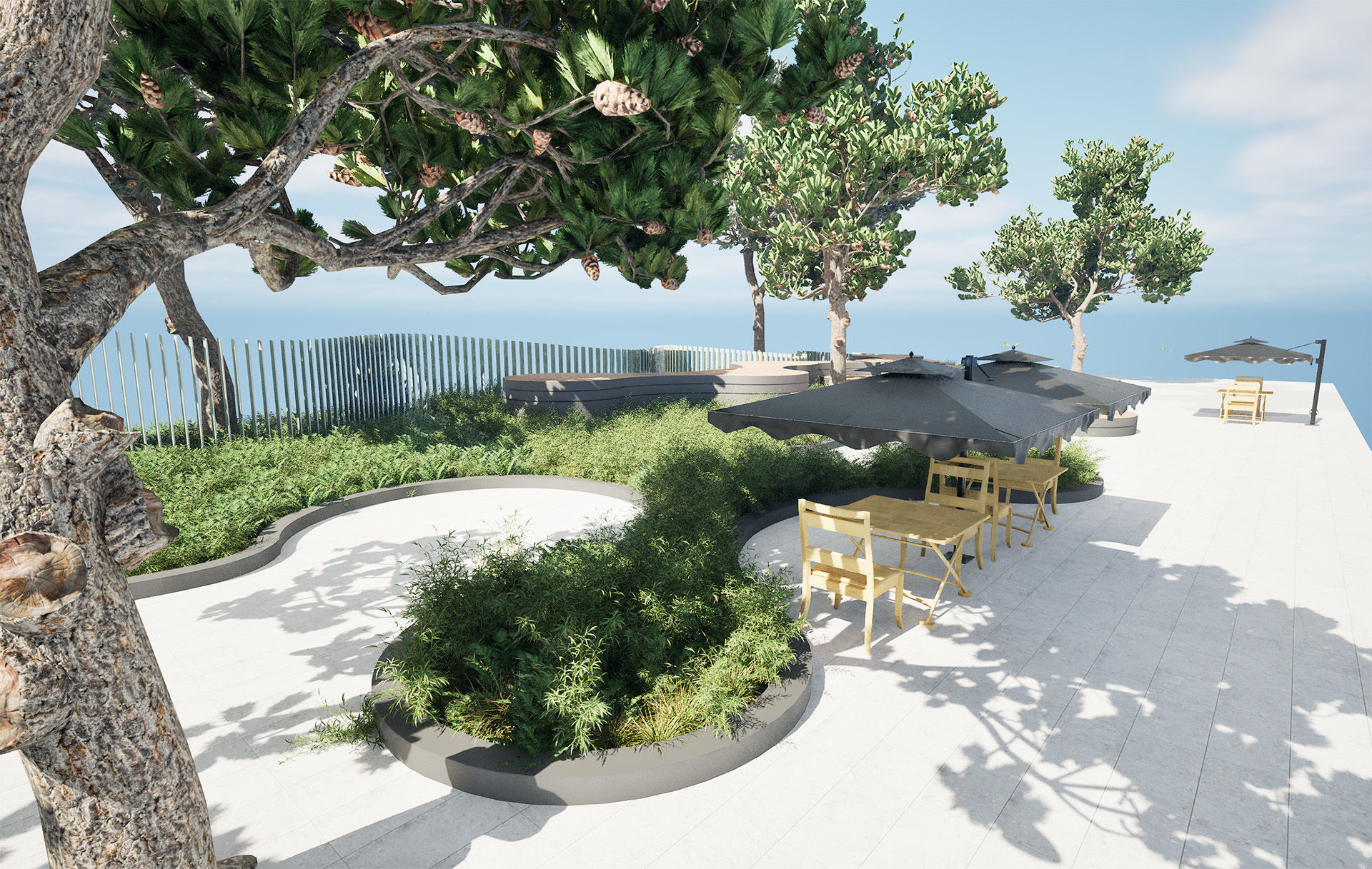 Realistic Park 3D Scene Low-poly 3D model_3