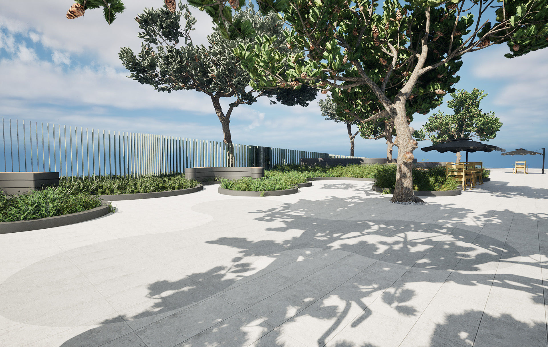 Realistic Park 3D Scene Low-poly 3D model_4