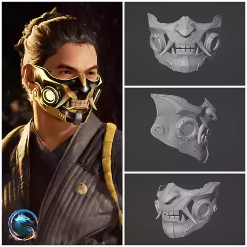 Scorpion mask from MK1 - Fire Breather 3D print model