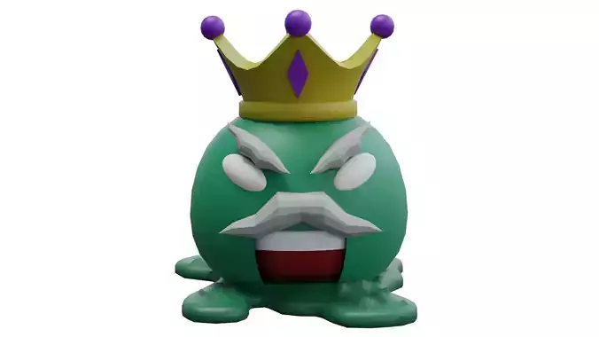 Slug king Low-poly 3D model