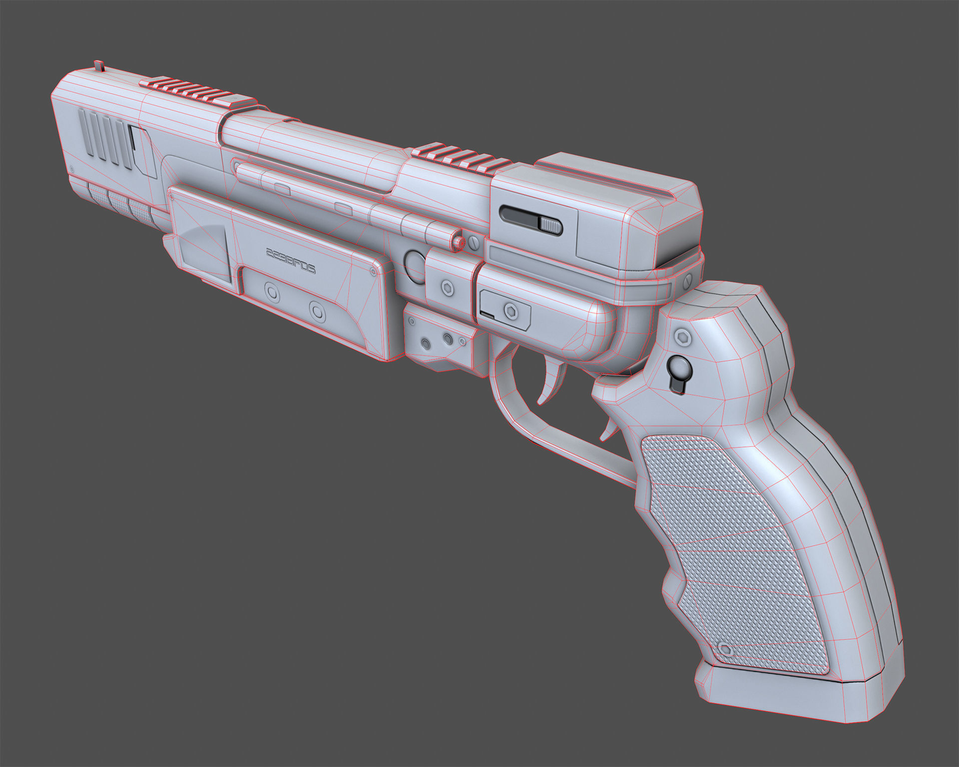 223 Pistol Blaster PBR Low-poly 3D model_7
