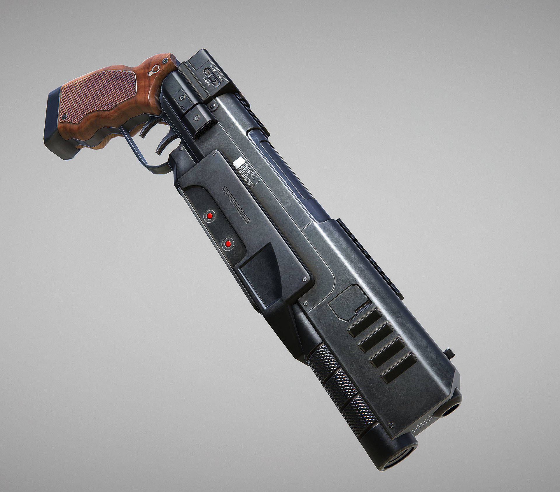 223 Pistol Blaster PBR Low-poly 3D model_12