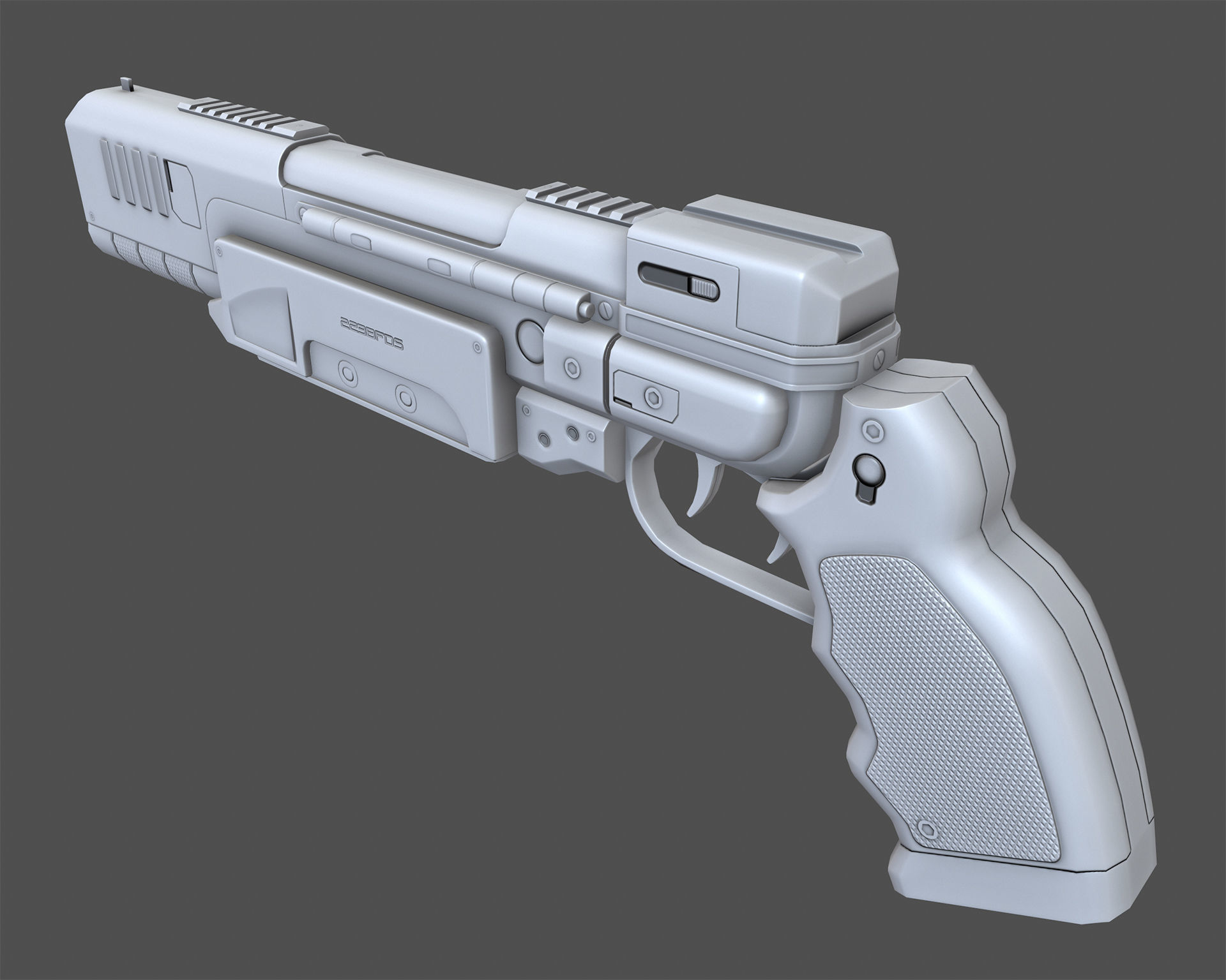 223 Pistol Blaster PBR Low-poly 3D model_6