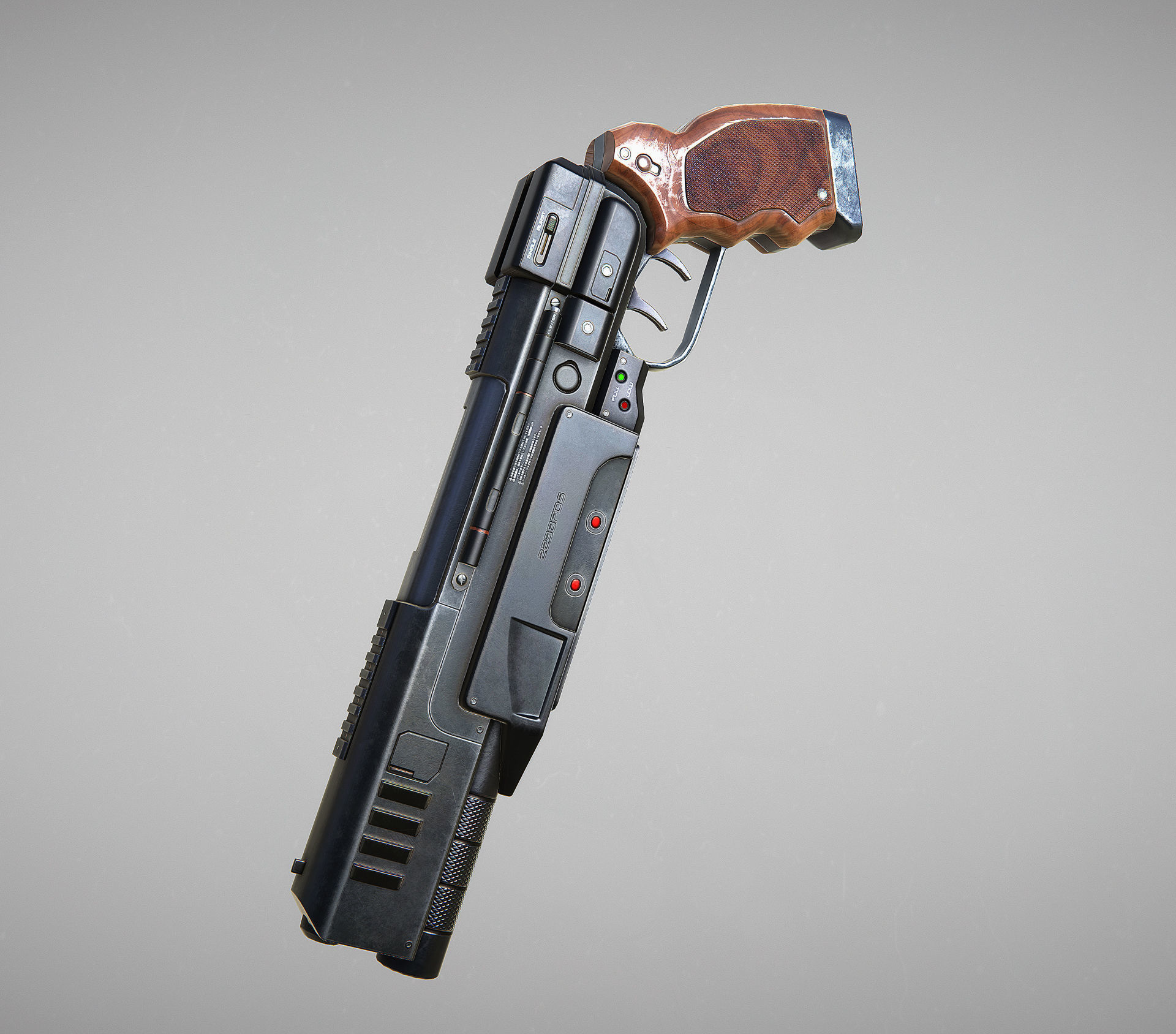 223 Pistol Blaster PBR Low-poly 3D model_11