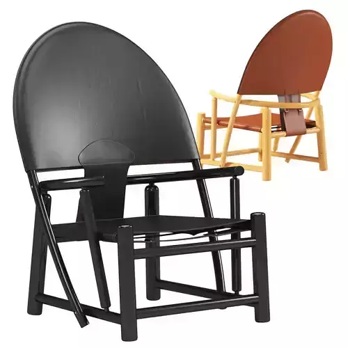 Rare hoop lounge chair by city furniture 3D model