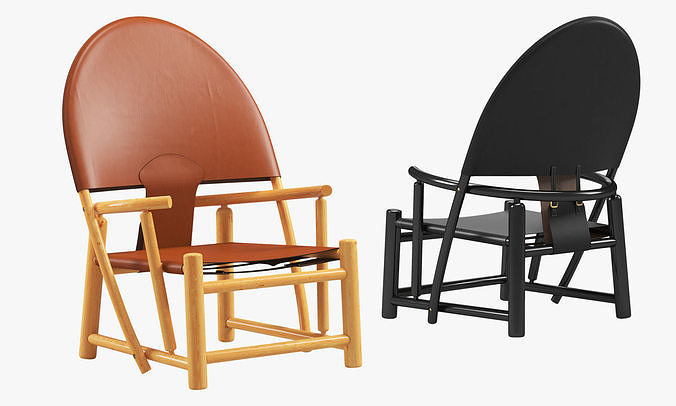 Rare hoop lounge chair by city furniture 3D model 2