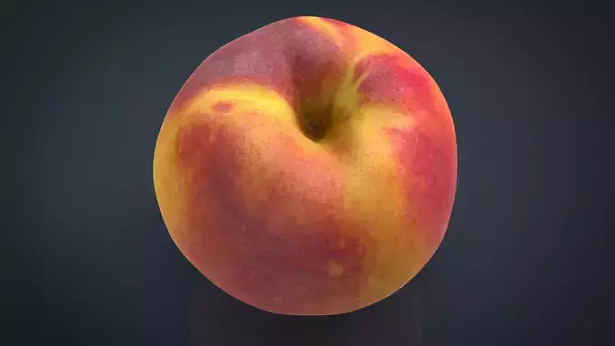 Peach Low-poly 3D model