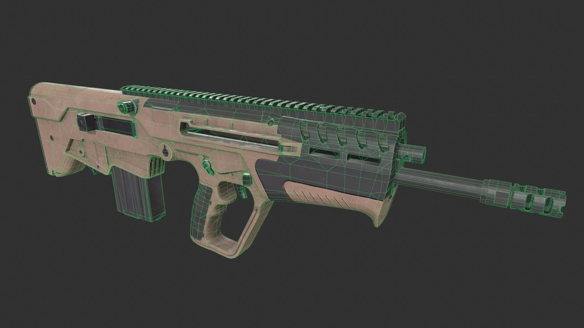 IWI Tavor 7 Low-poly 3D model_1