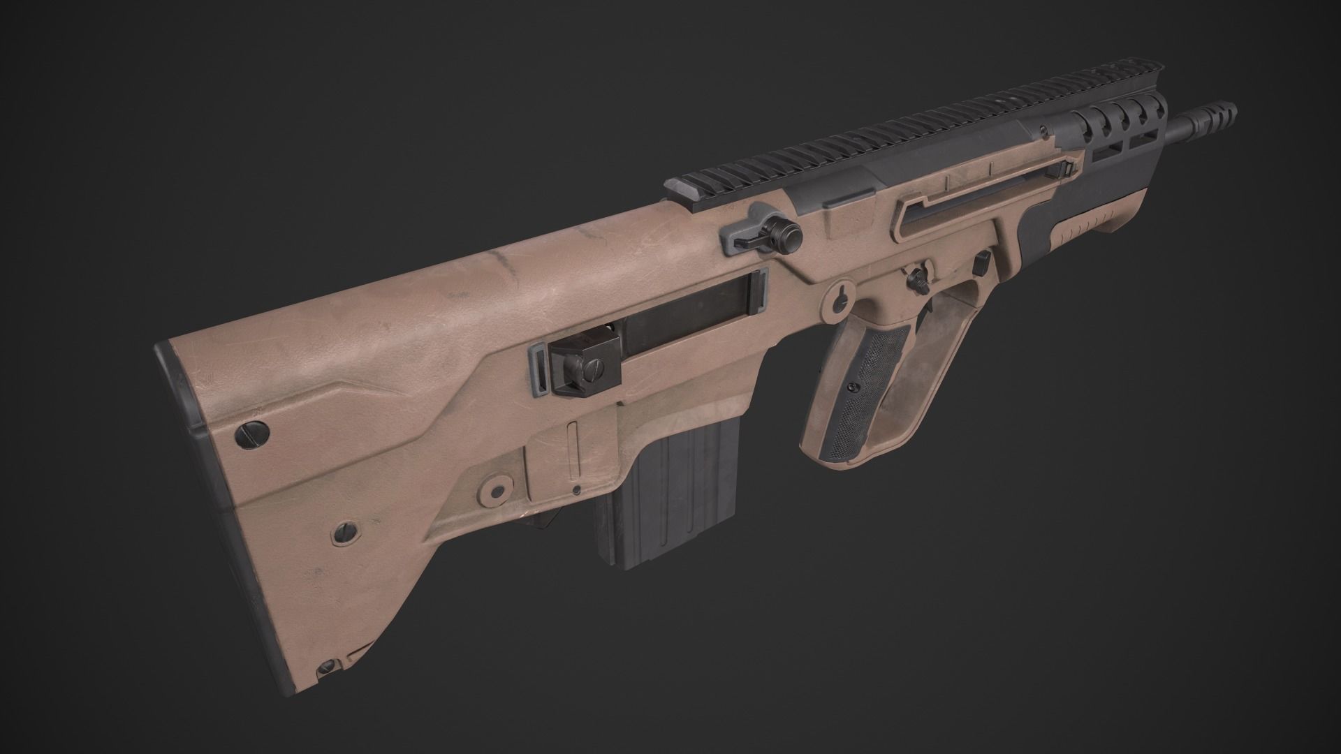 IWI Tavor 7 Low-poly 3D model_8