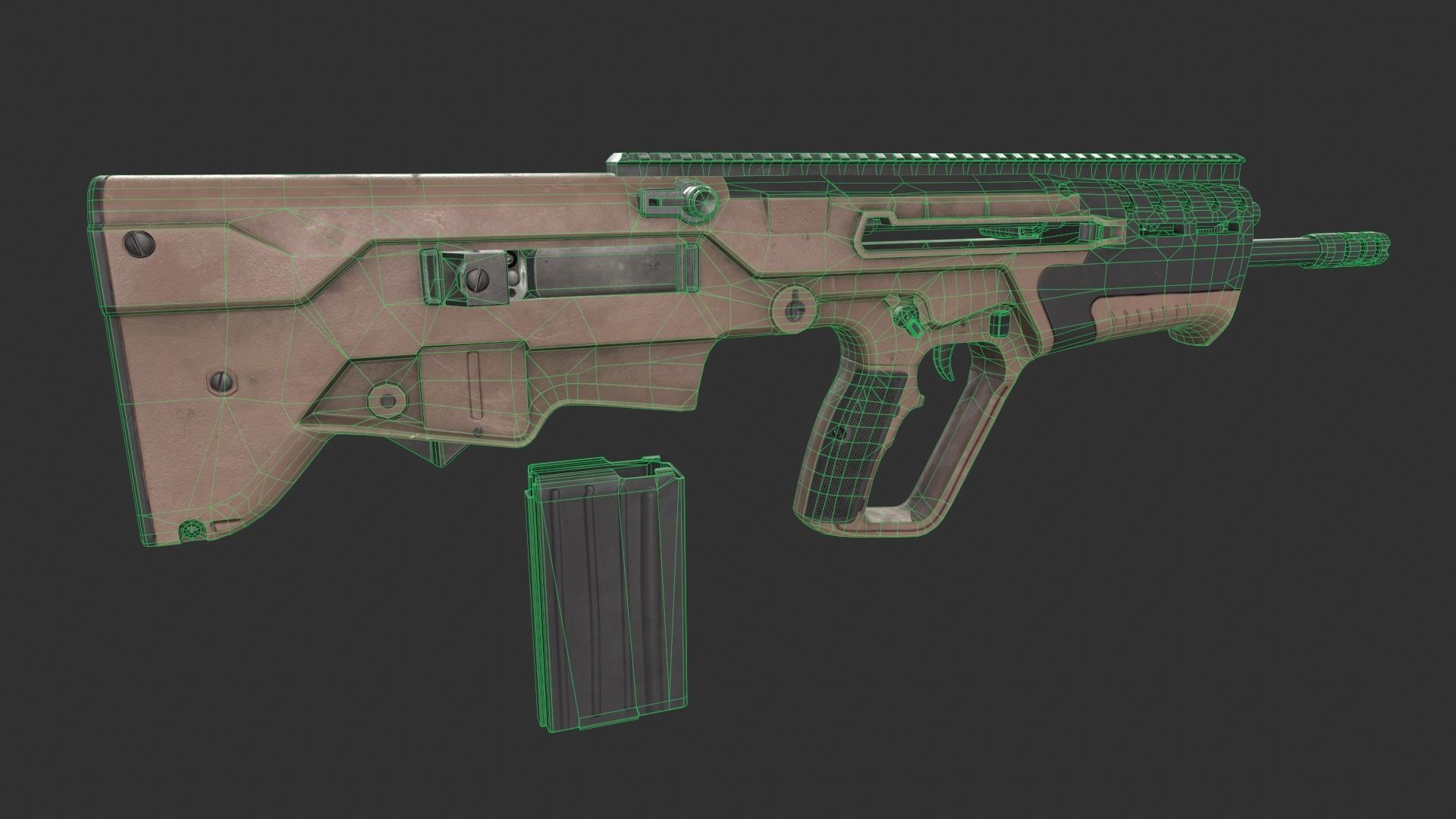 IWI Tavor 7 Low-poly 3D model_5
