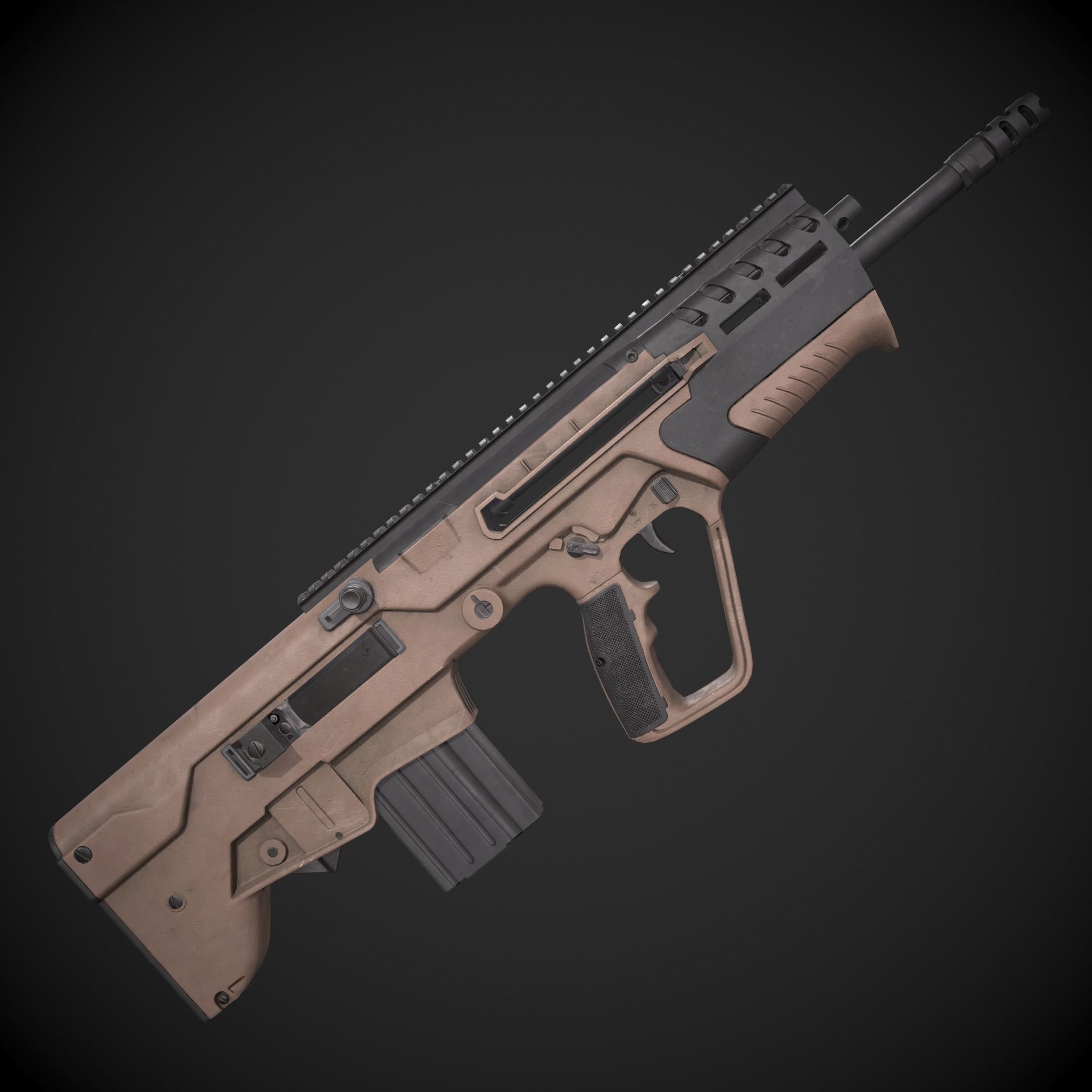 IWI Tavor 7 Low-poly 3D model_10