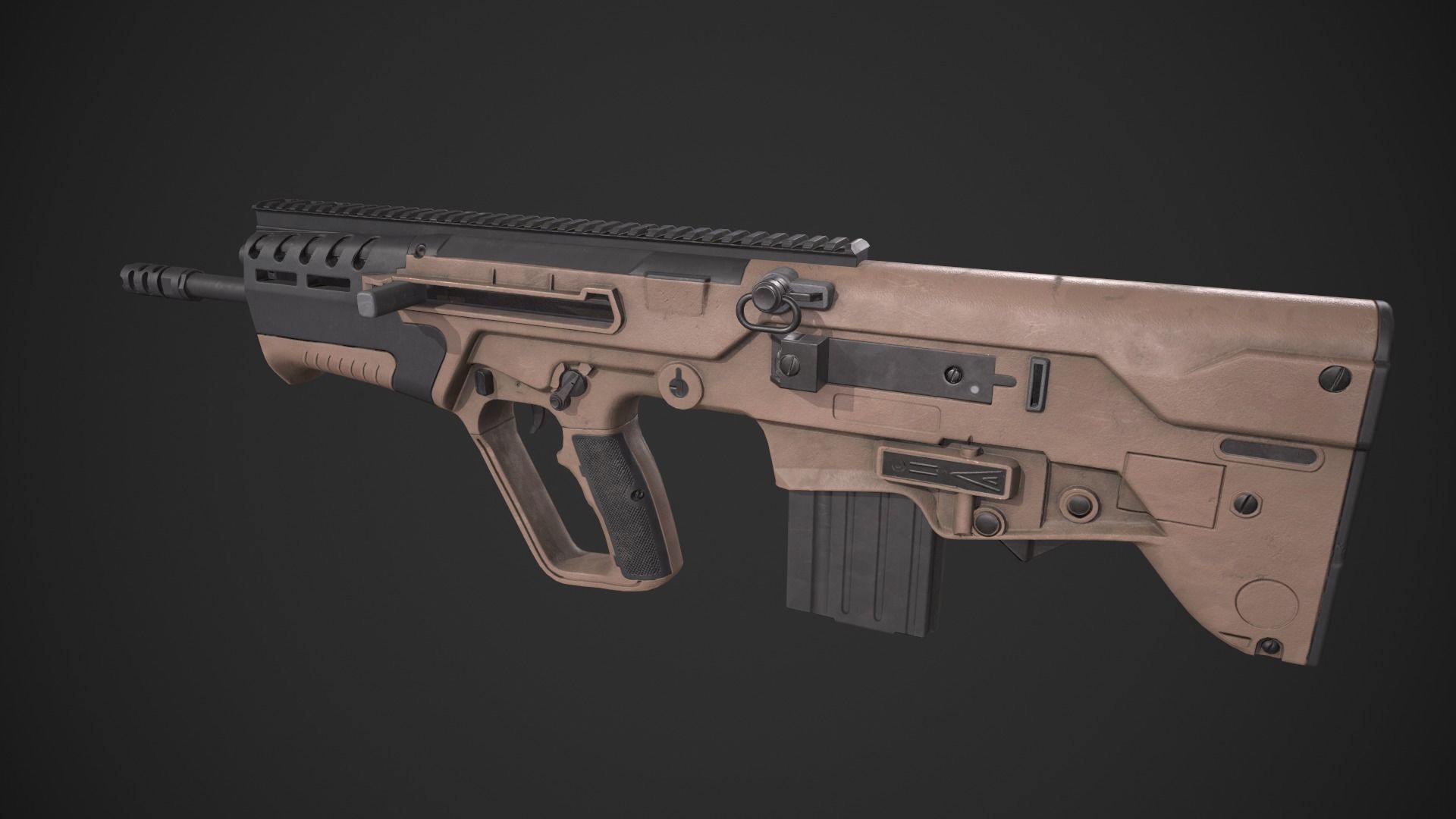 IWI Tavor 7 Low-poly 3D model_2