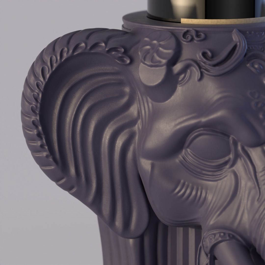 Elephant Head Wine Holder 3D print model_5