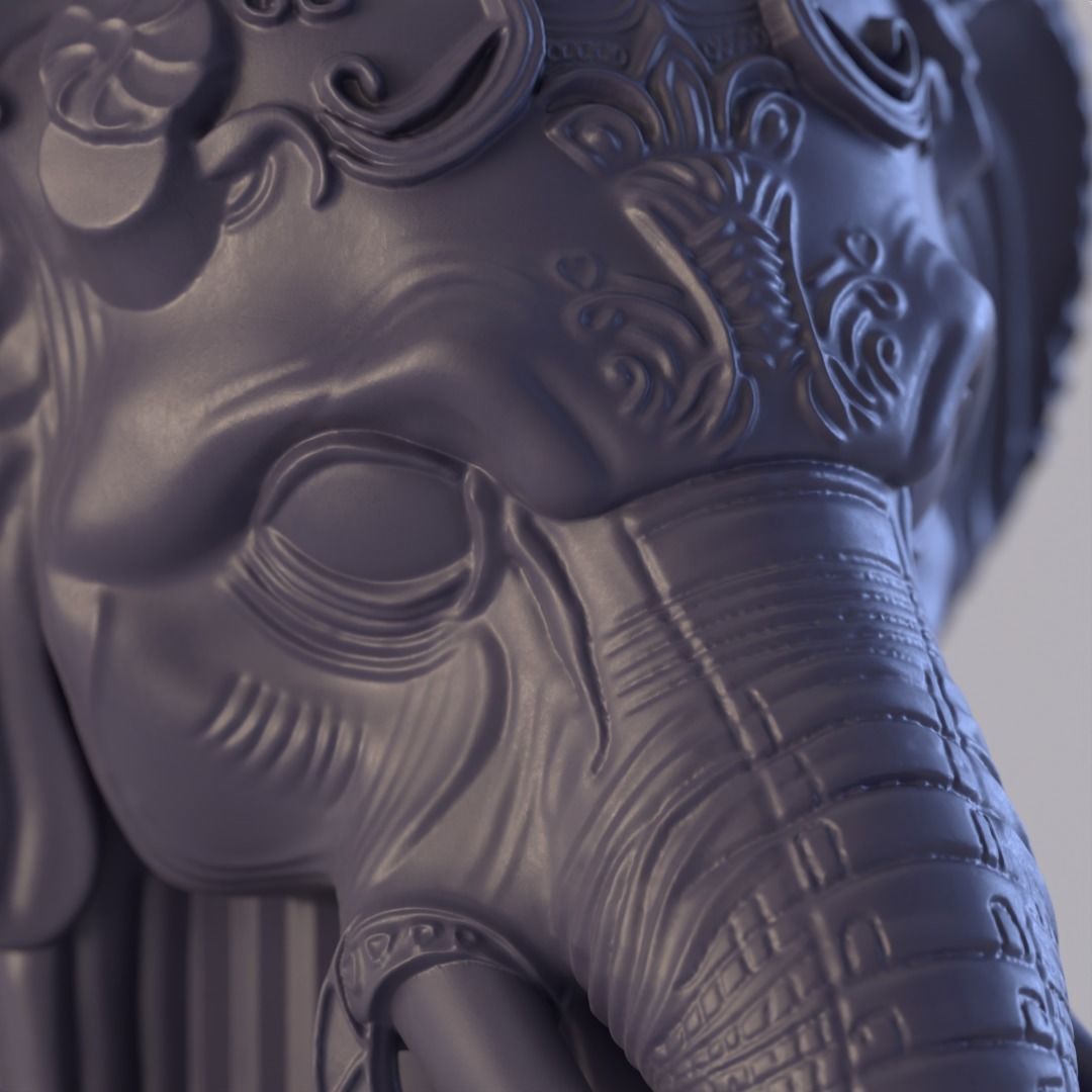 Elephant Head Wine Holder 3D print model_4
