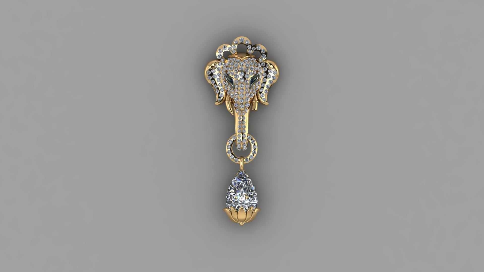 Fashion unique pendent 3D model_5
