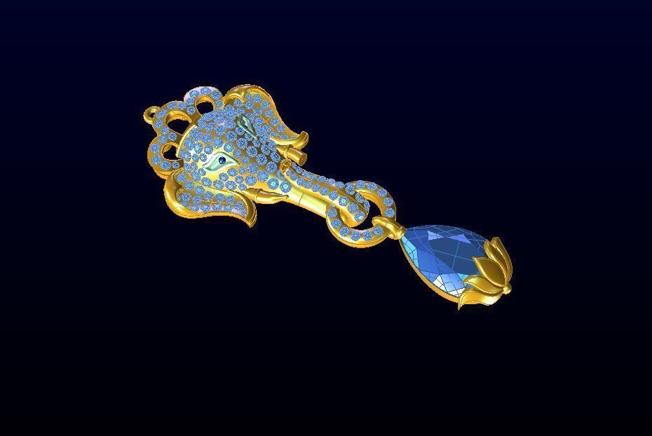 Fashion unique pendent 3D model_3