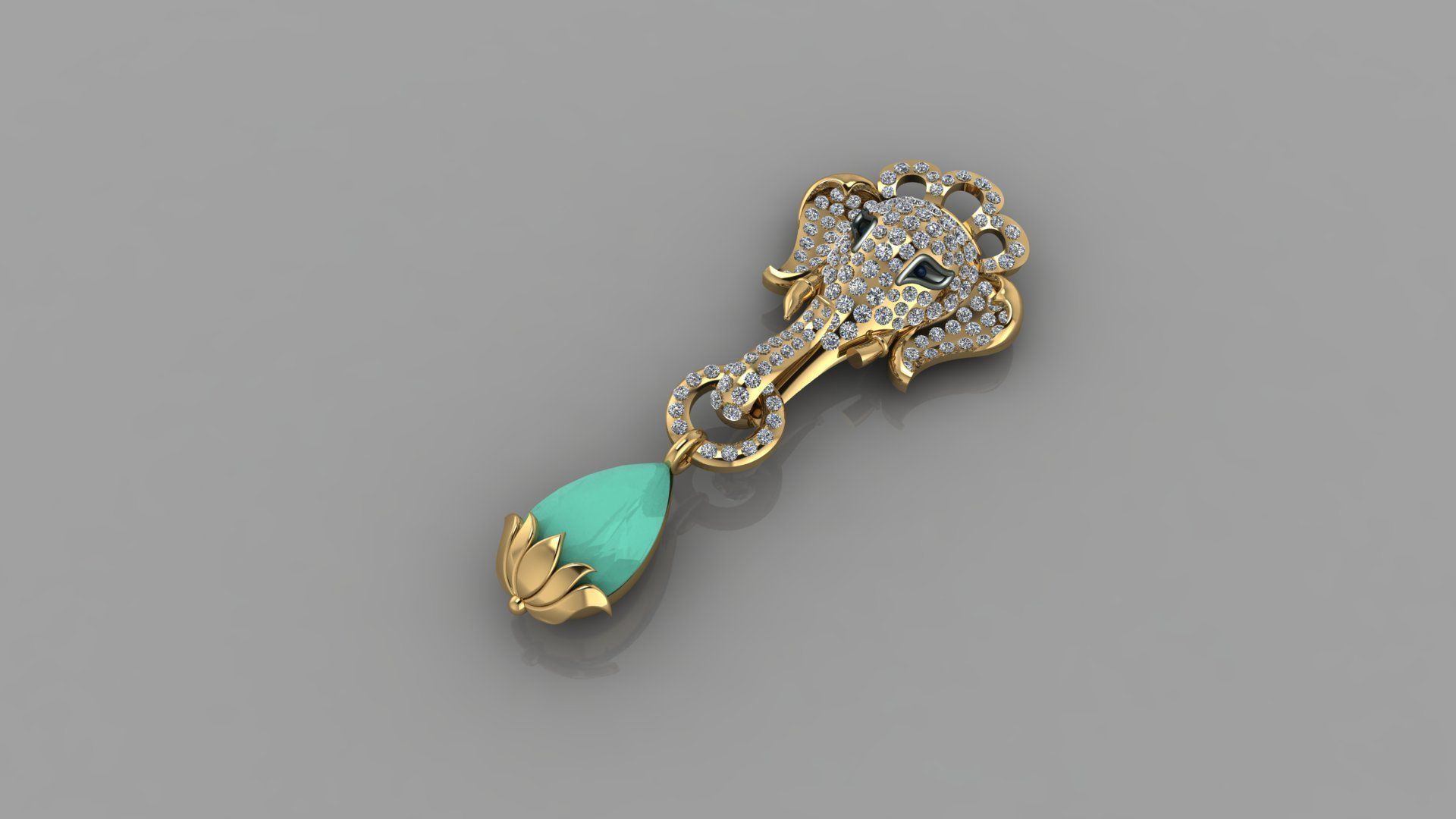 Fashion unique pendent 3D model_8