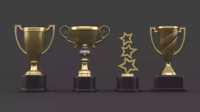 Trophy Cup Collection 3D model