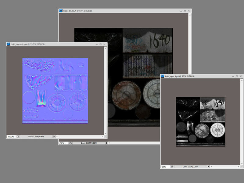 Garbage Barrels Low-poly 3D model_8