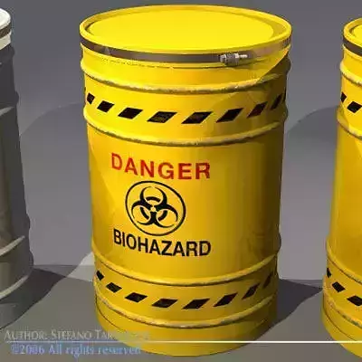 Waste drum 3D model