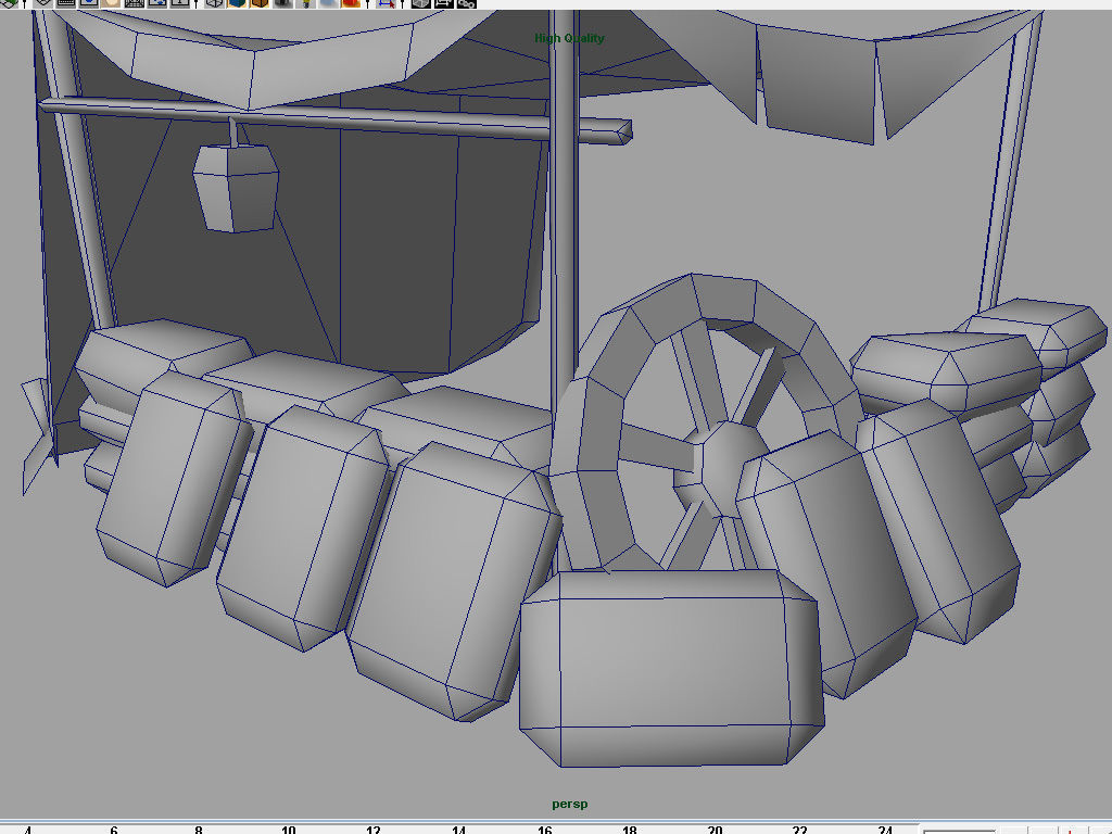 military post Low-poly 3D model_3