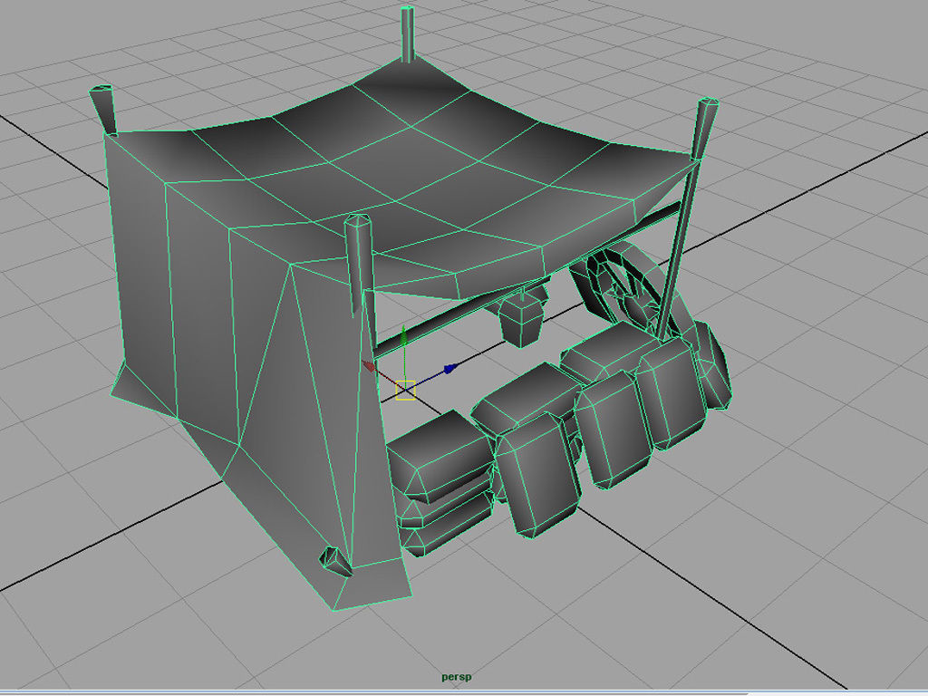 military post Low-poly 3D model_5