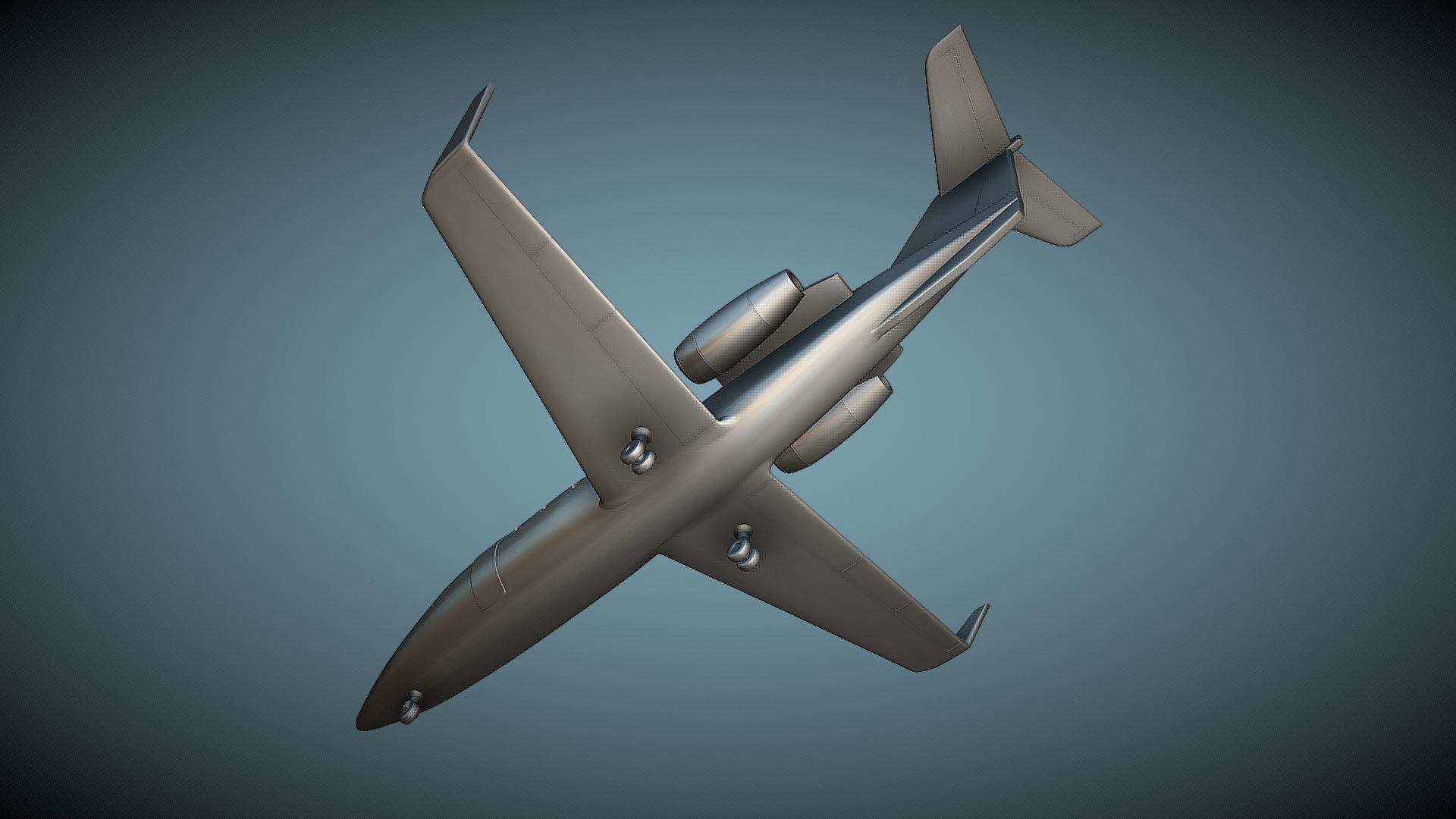 Learjet 55 - 3D Printable Model 3D print model_4