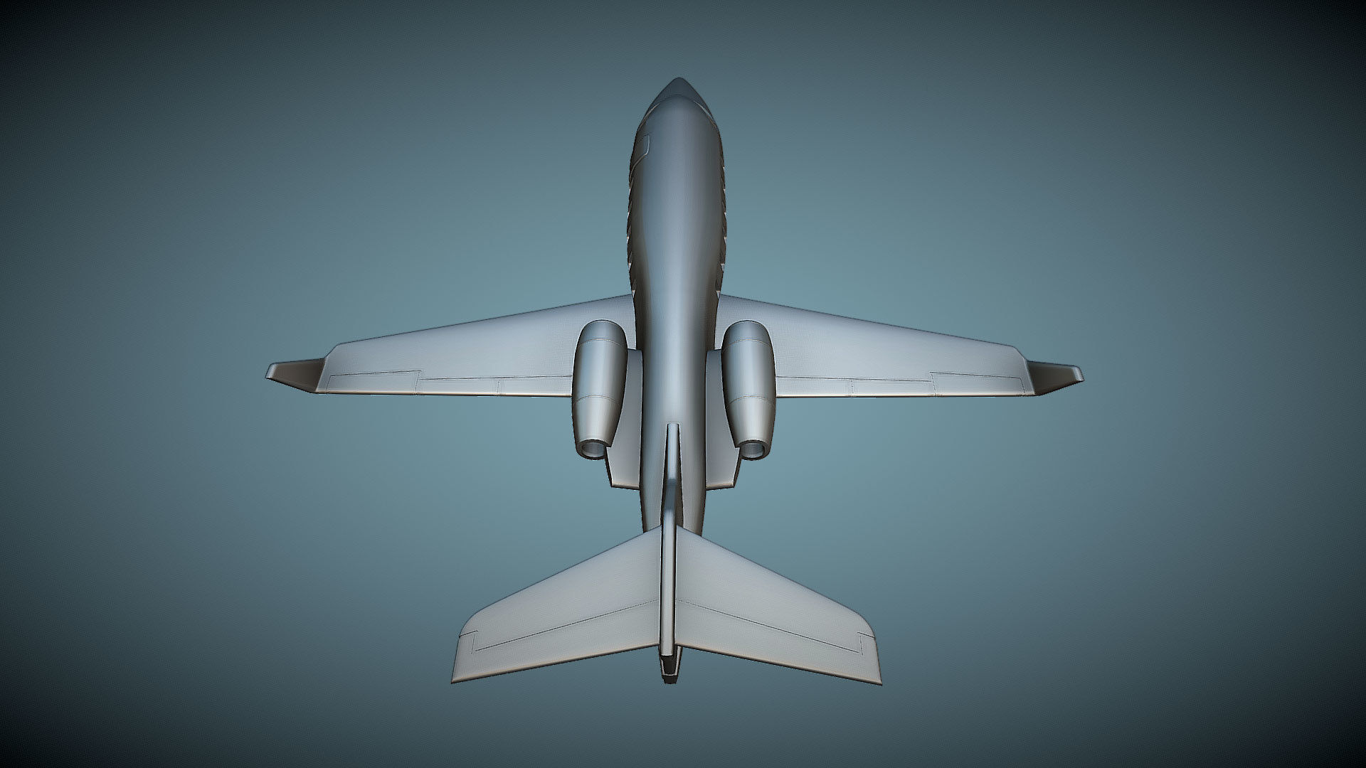 Learjet 55 - 3D Printable Model 3D print model_3