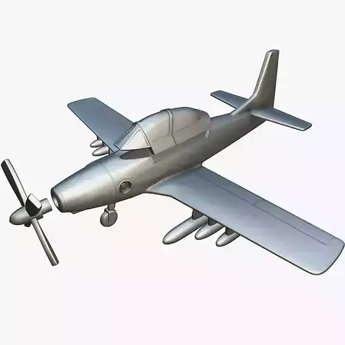 North American YAT-28E Trojan - 3D Printable Model