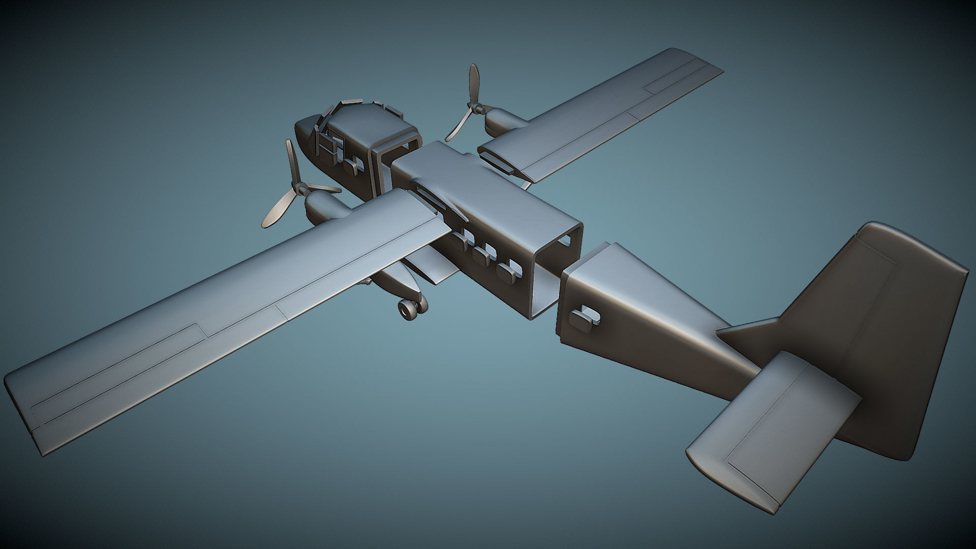 GAF N-24A Nomad - 3D Printable Model 3D print model_2