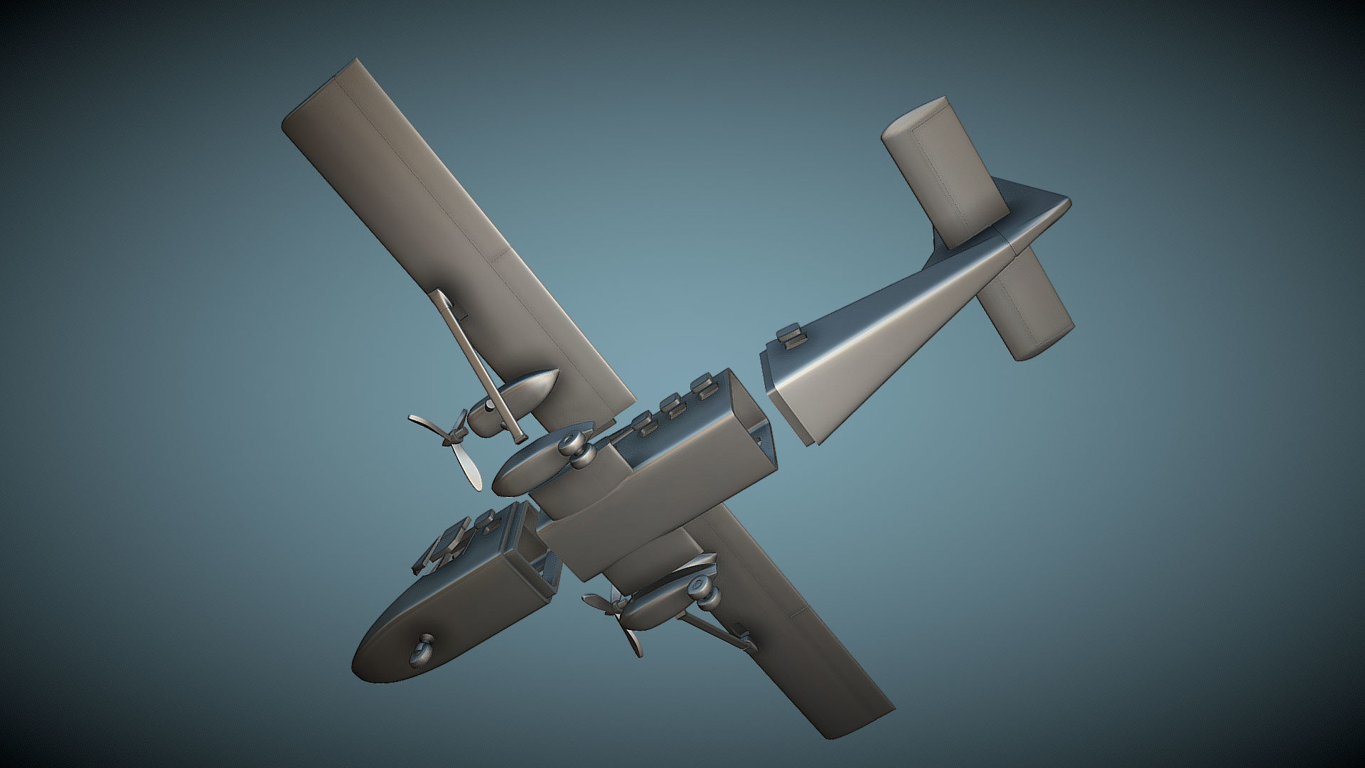 GAF N-24A Nomad - 3D Printable Model 3D print model_4