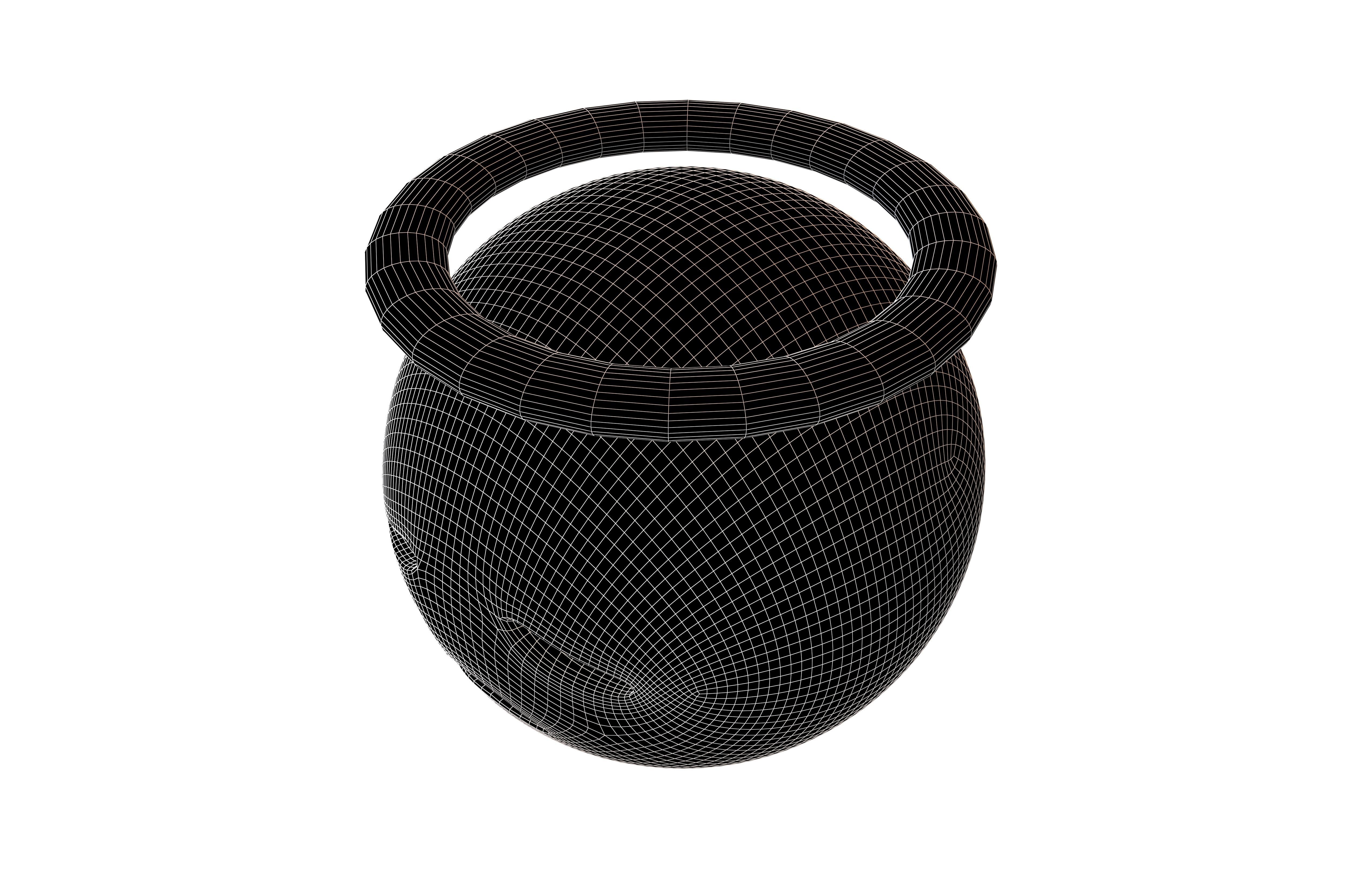 Disappointed Face with Halo v1 009 Low-poly 3D model_4