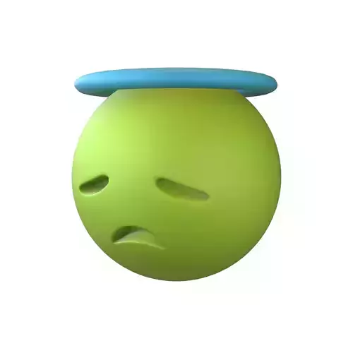 Disappointed Face with Halo v1 019