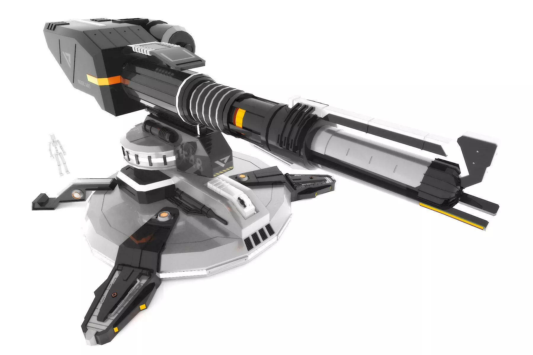 Sci-Fi Turret F48 3D model