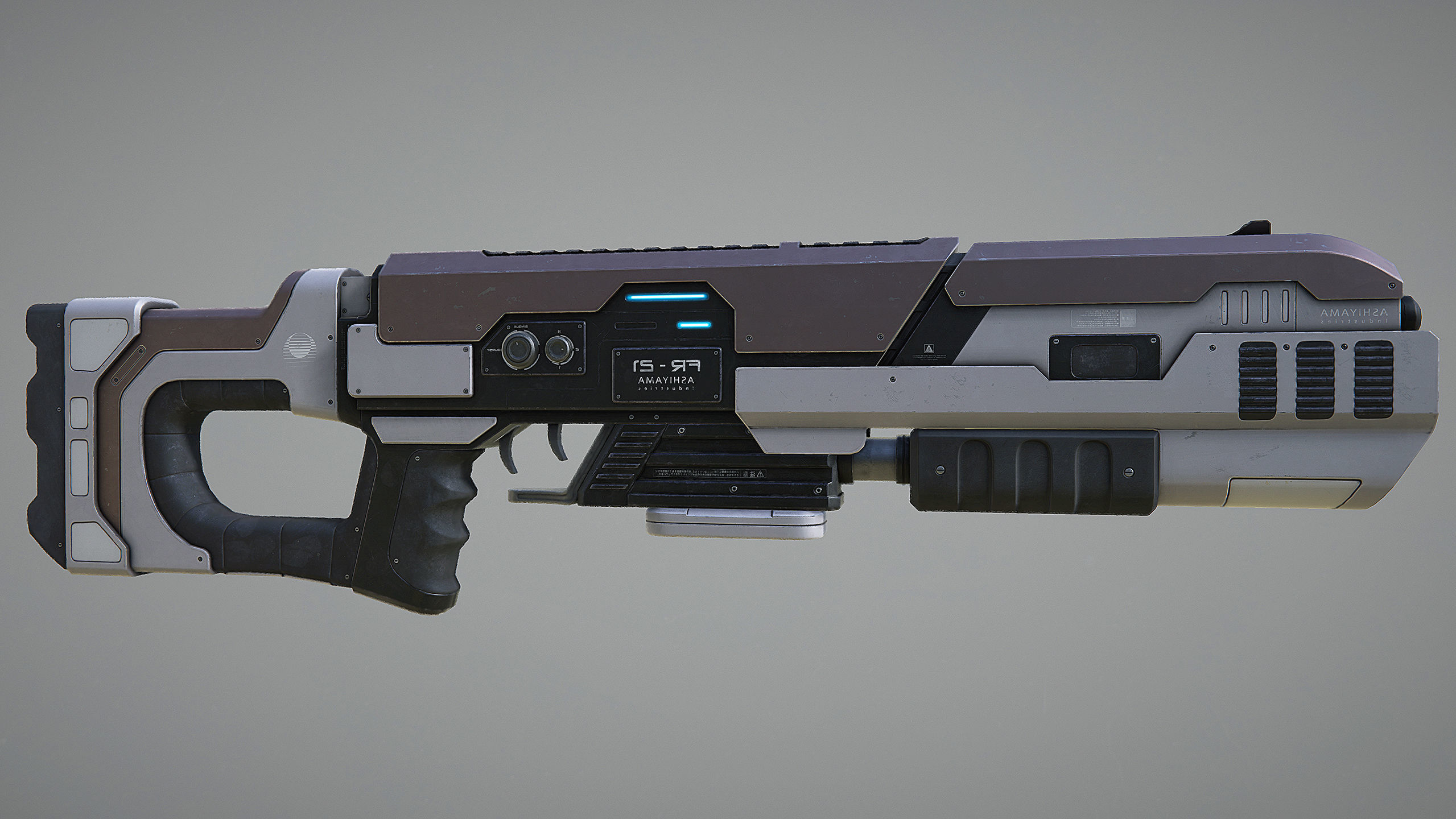 Laser Rifle Gun PBR Low-poly 3D model_16