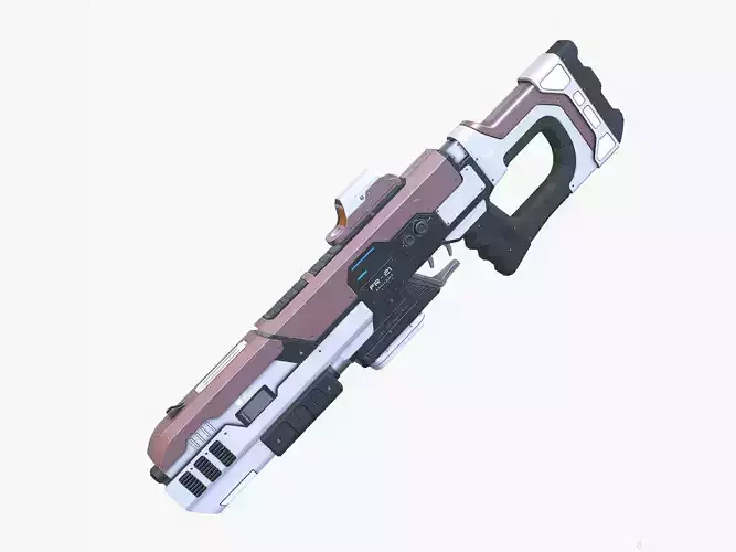 Laser Rifle Gun PBR Low-poly 3D model