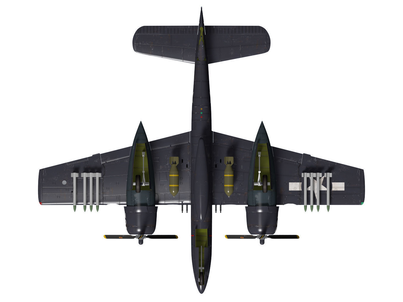 Grumman F7F Tigercat 3D model_14