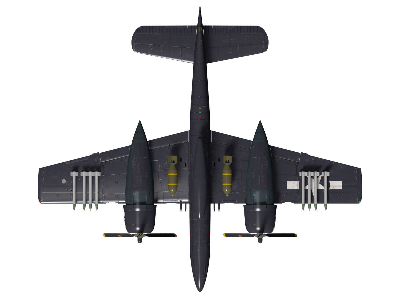 Grumman F7F Tigercat 3D model_13